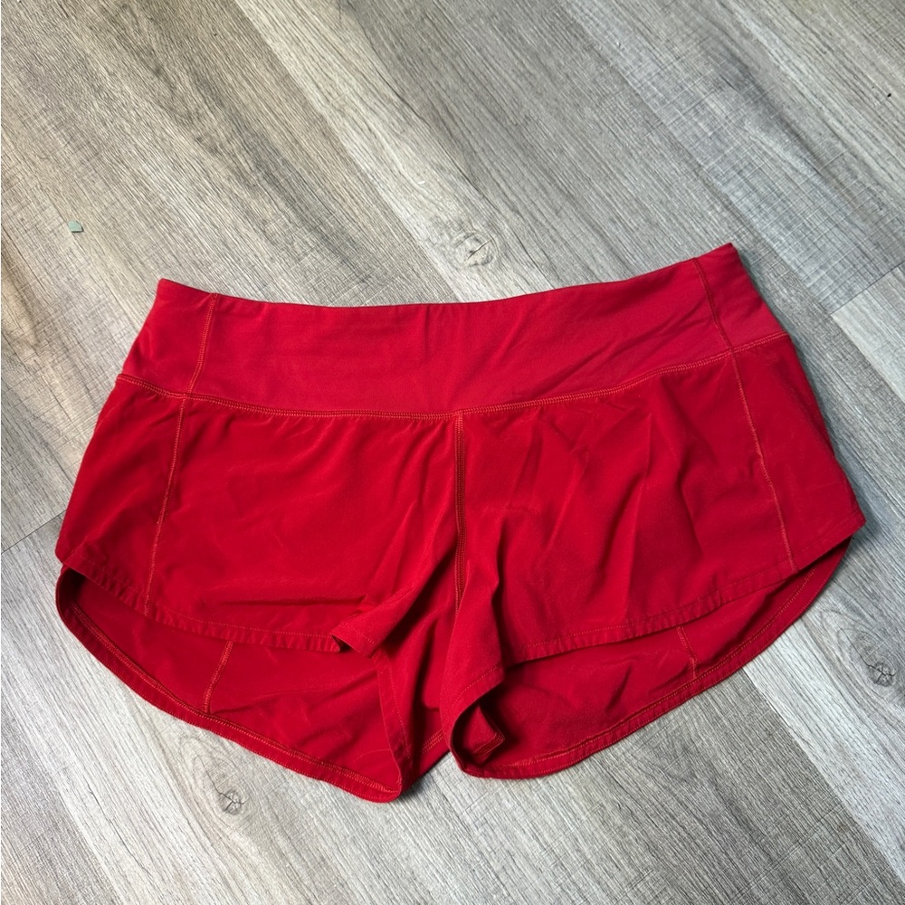 Lululemon Athletica Red Athletic Shorts